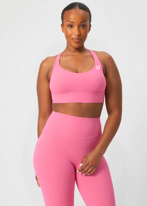 Pulse Crossback Bra - Blossom Pink