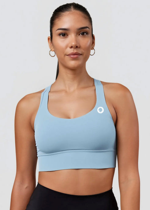 Pulse Crossback Bra - Dusty Blue