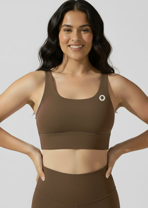 Crossback Sports Bra - Chestnut