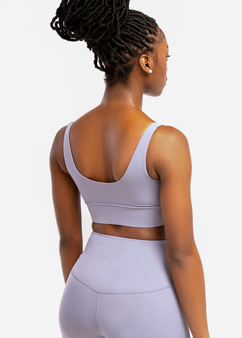 Inspire V-Neck Sports Bra - Pastel Purple