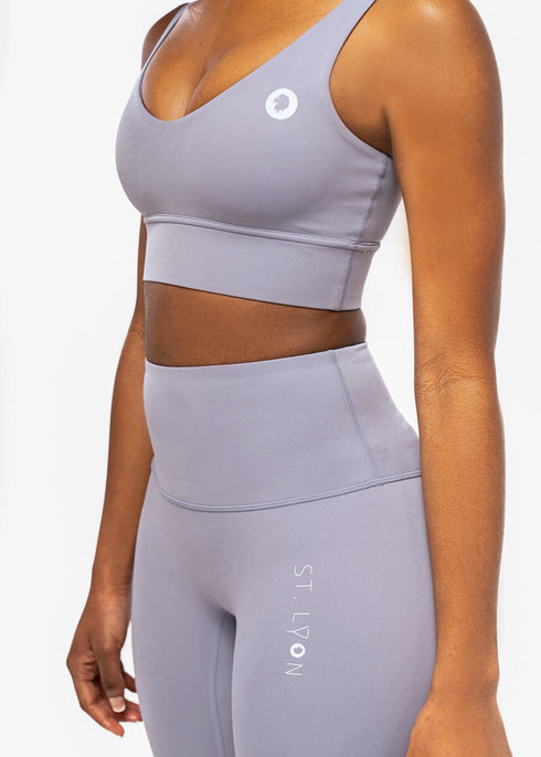 Inspire V-Neck Sports Bra - Pastel Purple