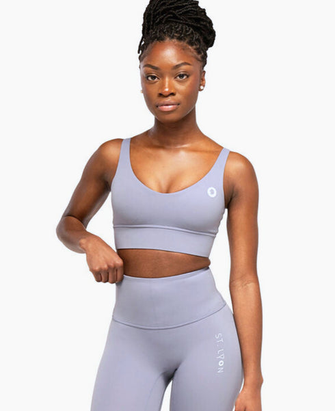 Inspire V-Neck Sports Bra - Pastel Purple