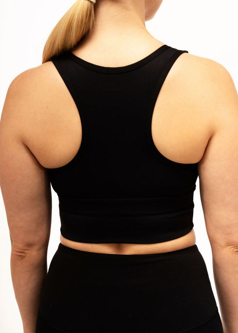 Classic Racerback Sports Bra - Black