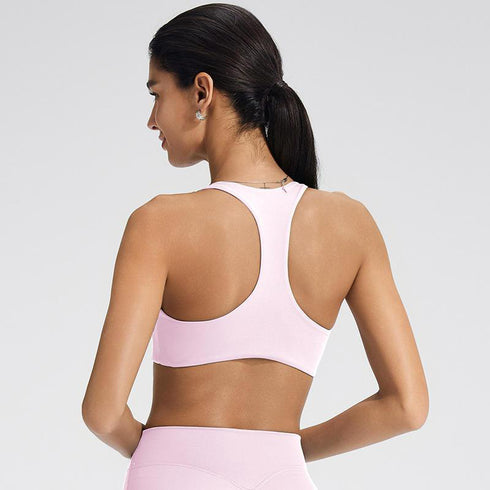Aura Racerback Sports Bra - Pink