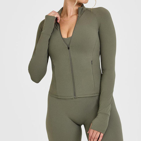 Aura Full-Zip Jacket - Olive Green