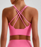 Sculpt Strappy Sports Bra - Rose Pink