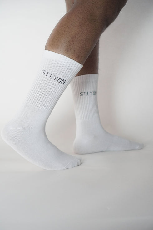 Chaussettes mi-mollet - Blanc