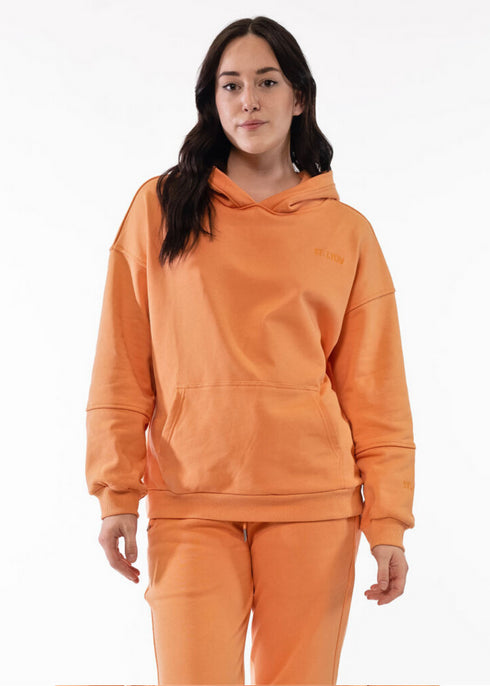 Essential French Terry Hoodie Light Orange - Unisex