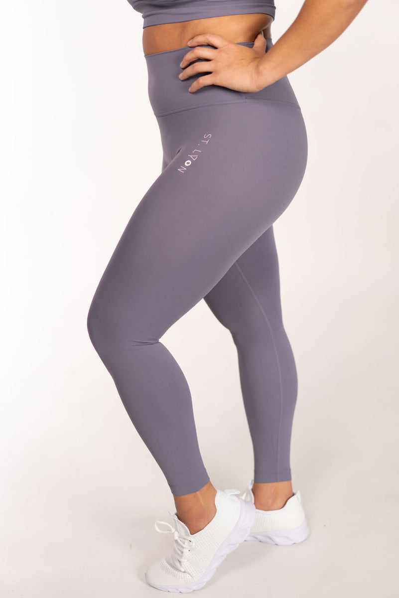 Buy STOP Lilac Fitted Full Length Cotton Lycra Women's Leggings