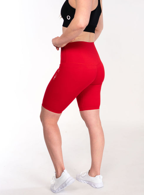 Bold Biker Shorts - Red